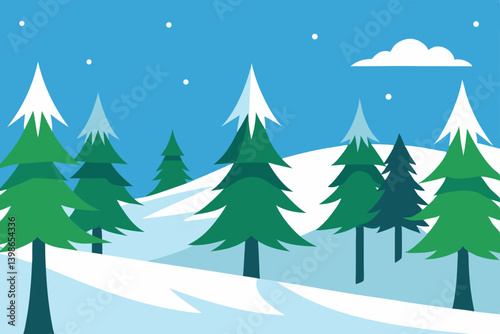 winter landscape with trees