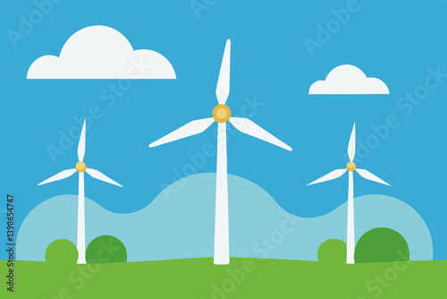 wind turbines on the hill