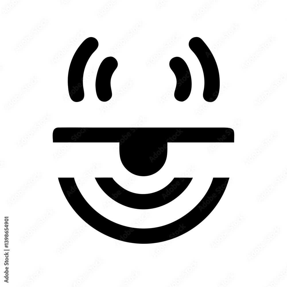 sensor fire glyph vector flat icon sensor fire glyph vector flat icon