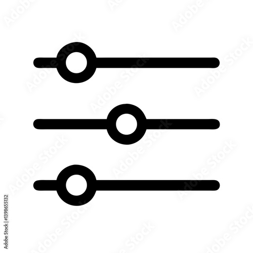 settings sliders  vector flat icon