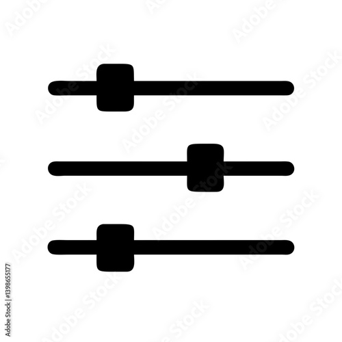 settings sliders  vector flat icon