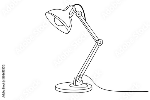 Desk lamp line art design