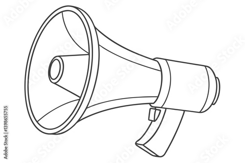 Megaphone line art concept