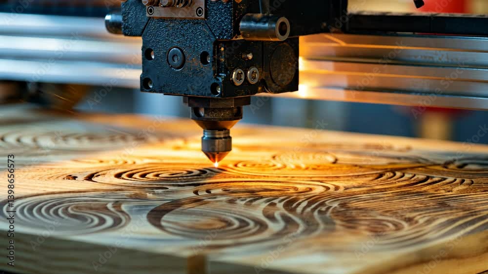 Working process CNC laser engraving and cutting machine