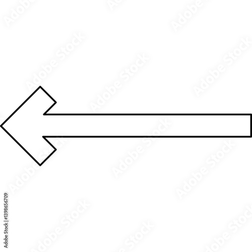 Left Arrow single vector illustration icon