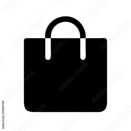 shopping bag add  vector flat icon