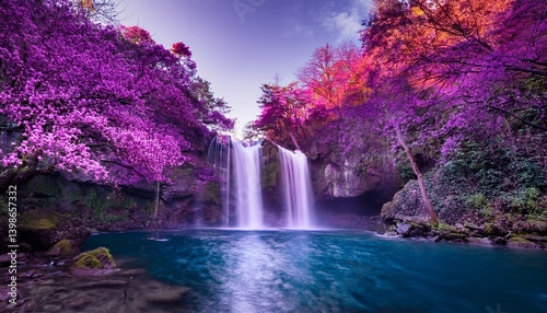waterfall at night