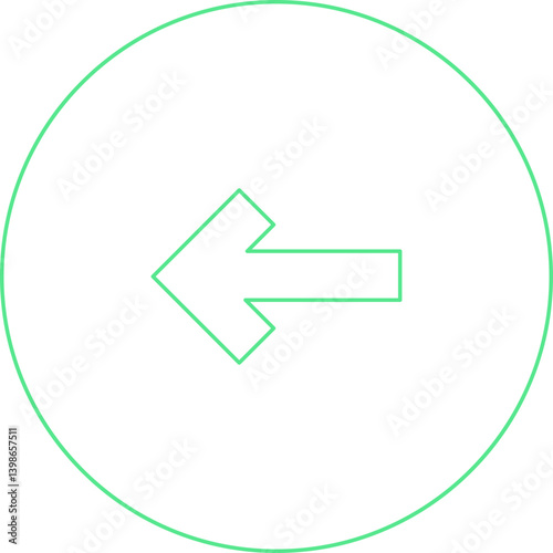 Left single vector illustration icon