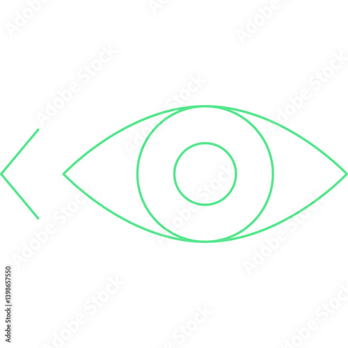 Look Left single vector illustration icon