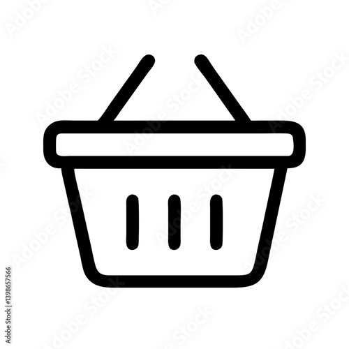 shopping basket  vector flat icon