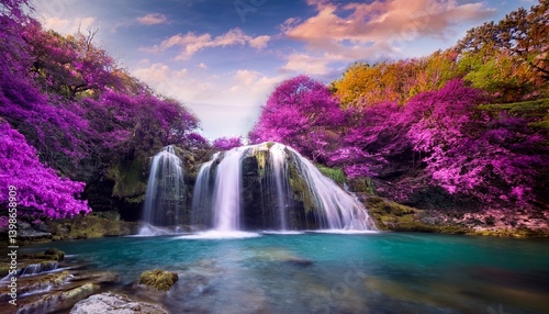 waterfall at night