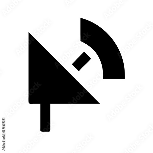 signal alt  glyph  vector flat icon