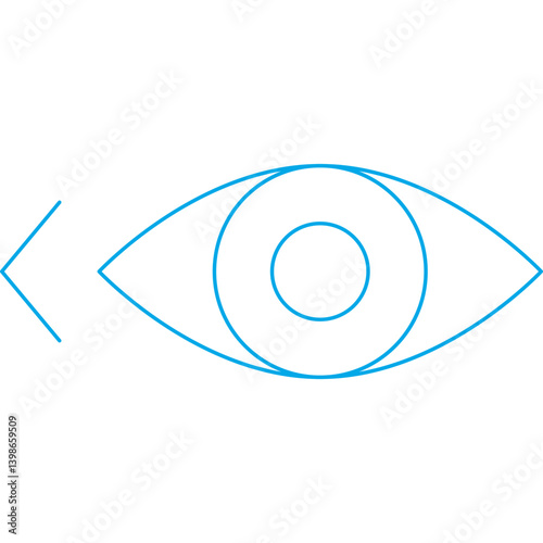 Look Left single vector illustration icon