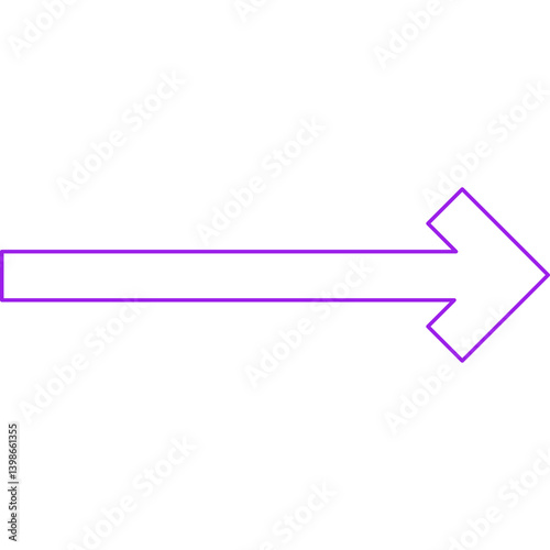 Right Arrow single vector illustration icon