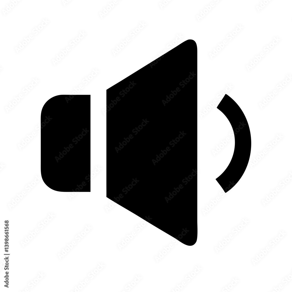 speaker glyph vector flat icon speaker glyph vector flat icon