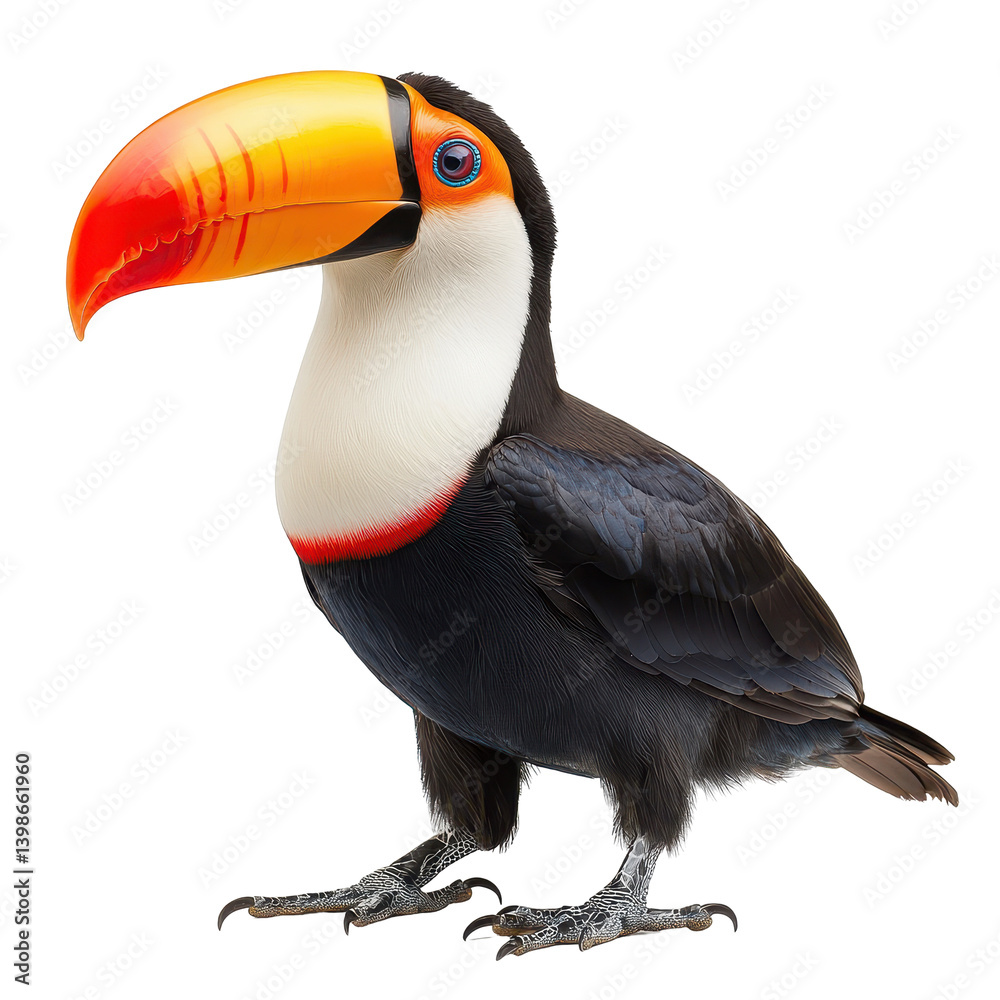 Obraz premium Toucan isolated on white background