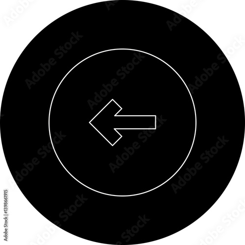 Left single vector illustration icon