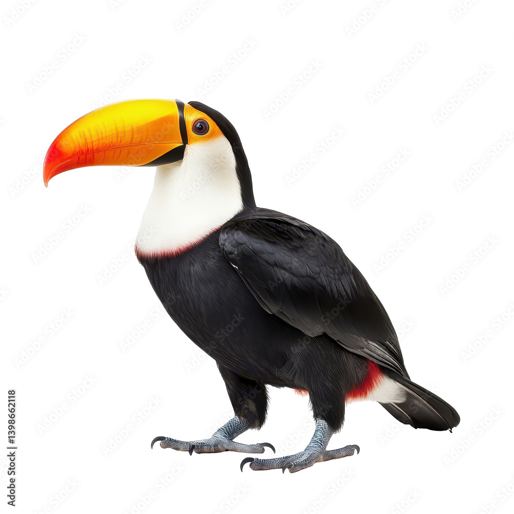 Naklejka premium Toucan isolated on white background