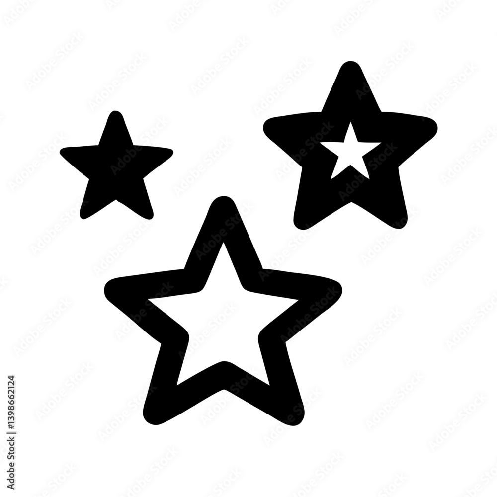 stars  vector flat icon