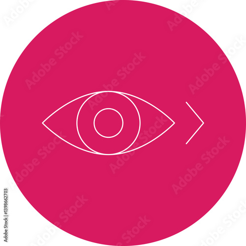 Look Right single vector illustration icon