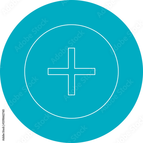 Plus single vector illustration icon