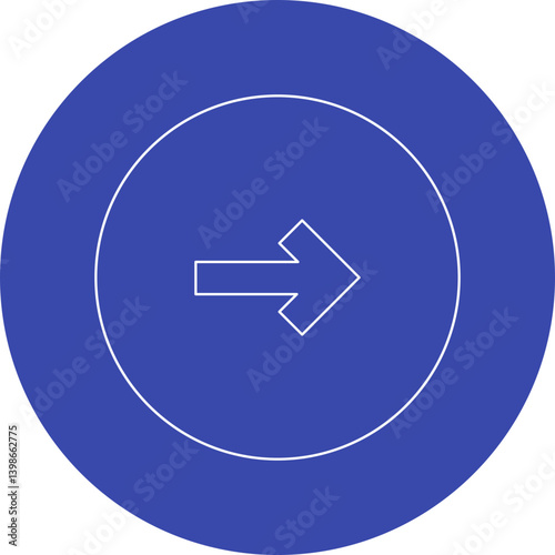 Right single vector illustration icon