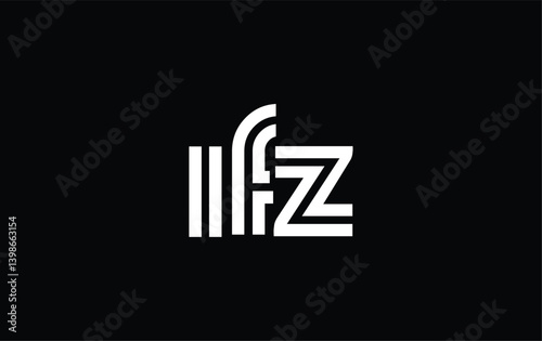 IFZ Creative Unique Modern Letter Logo Design. Stylized logo featuring a unique letter design, presenting abstract minimalist aesthetics and modern appeal.