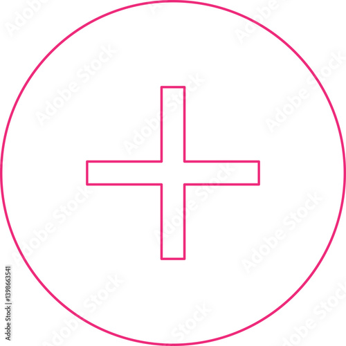 Plus single vector illustration icon