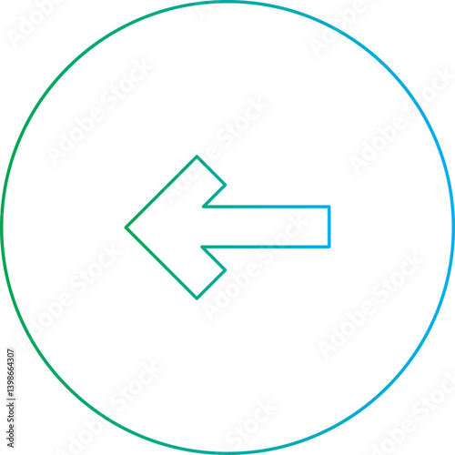 Left single vector illustration icon