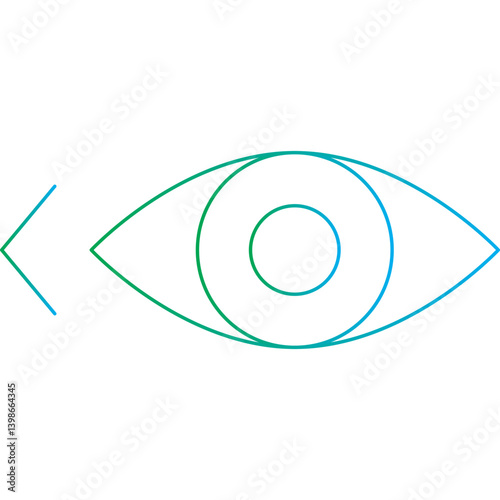 Look Left single vector illustration icon