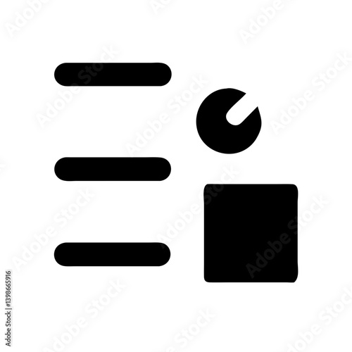 test glyph  vector flat icon