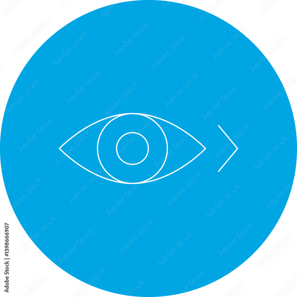 Look Right single vector illustration icon Look Right single vector illustration icon
