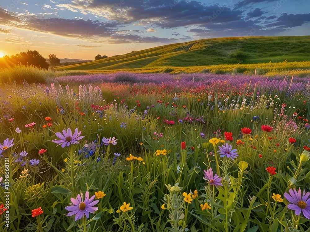 Obraz premium field of wild flowers 
