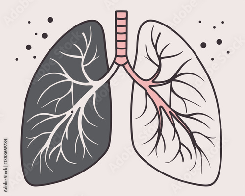 Healthy Lung Versus Smoker's Lung: Visual Comparison of Respiratory Health