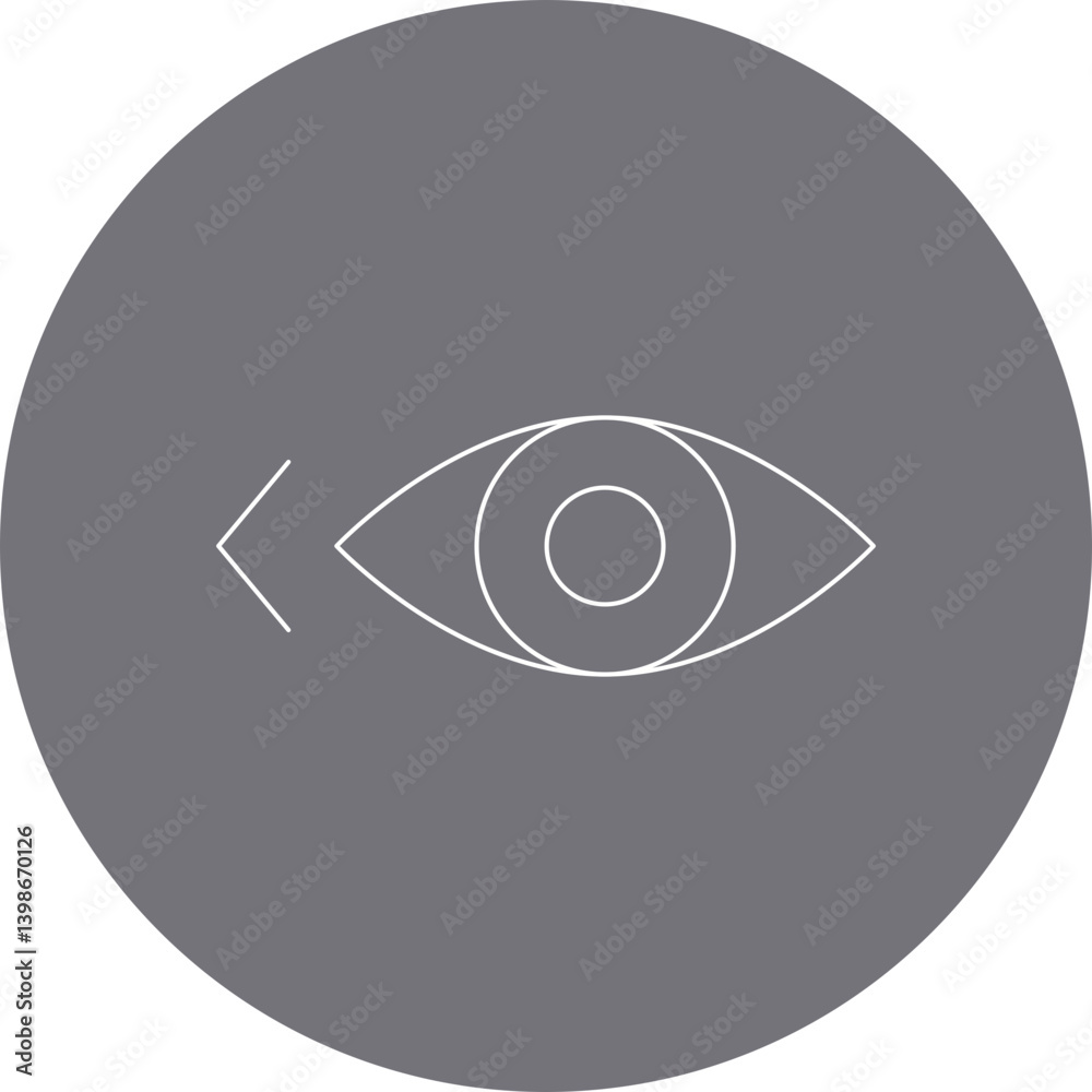 Look Left single vector illustration icon Look Left single vector illustration icon