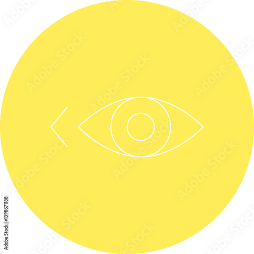 Look Left single vector illustration icon