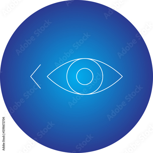 Look Left single vector illustration icon