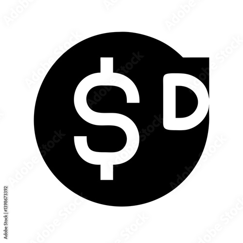 usd square  vector flat icon