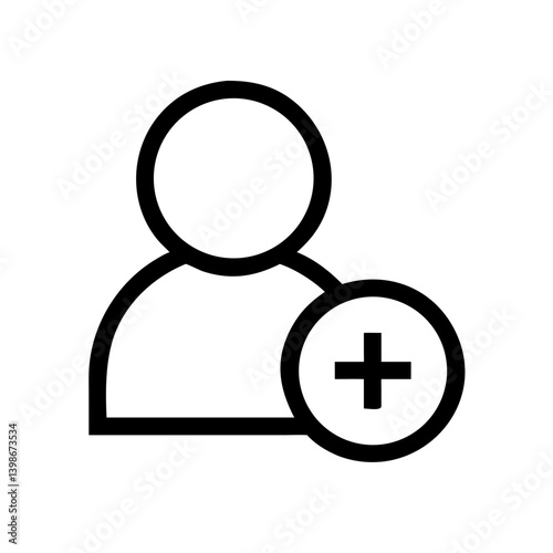user add  vector flat icon