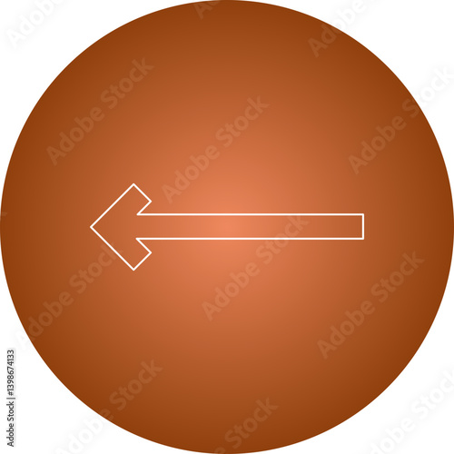 Left Arrow single vector illustration icon