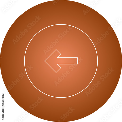 Left single vector illustration icon