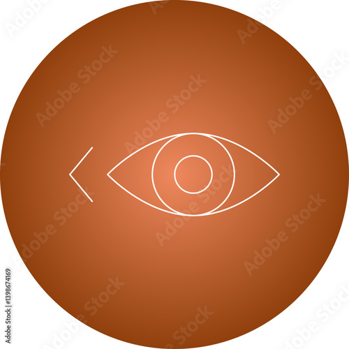 Look Left single vector illustration icon