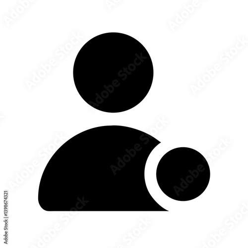 users glyph  vector flat icon