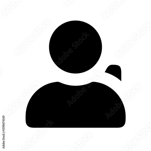 users glyph  vector flat icon