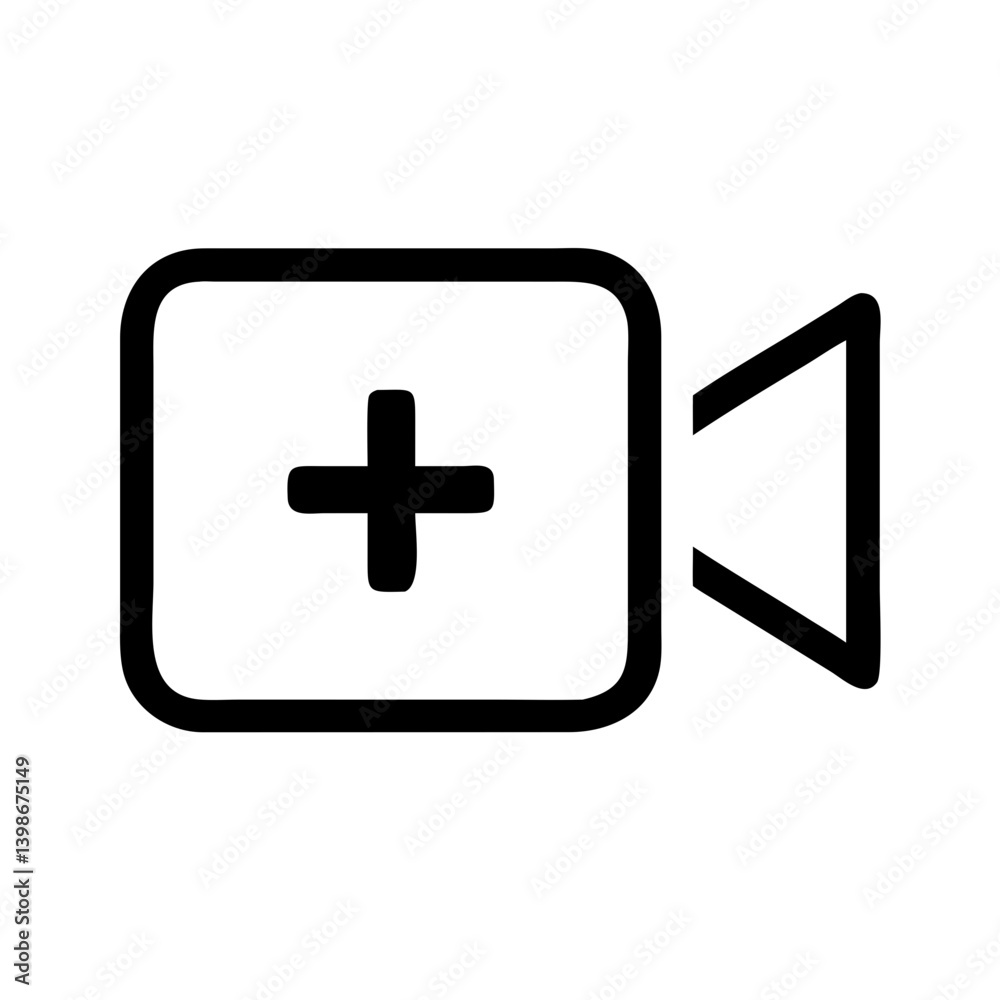video plus vector flat icon video plus vector flat icon