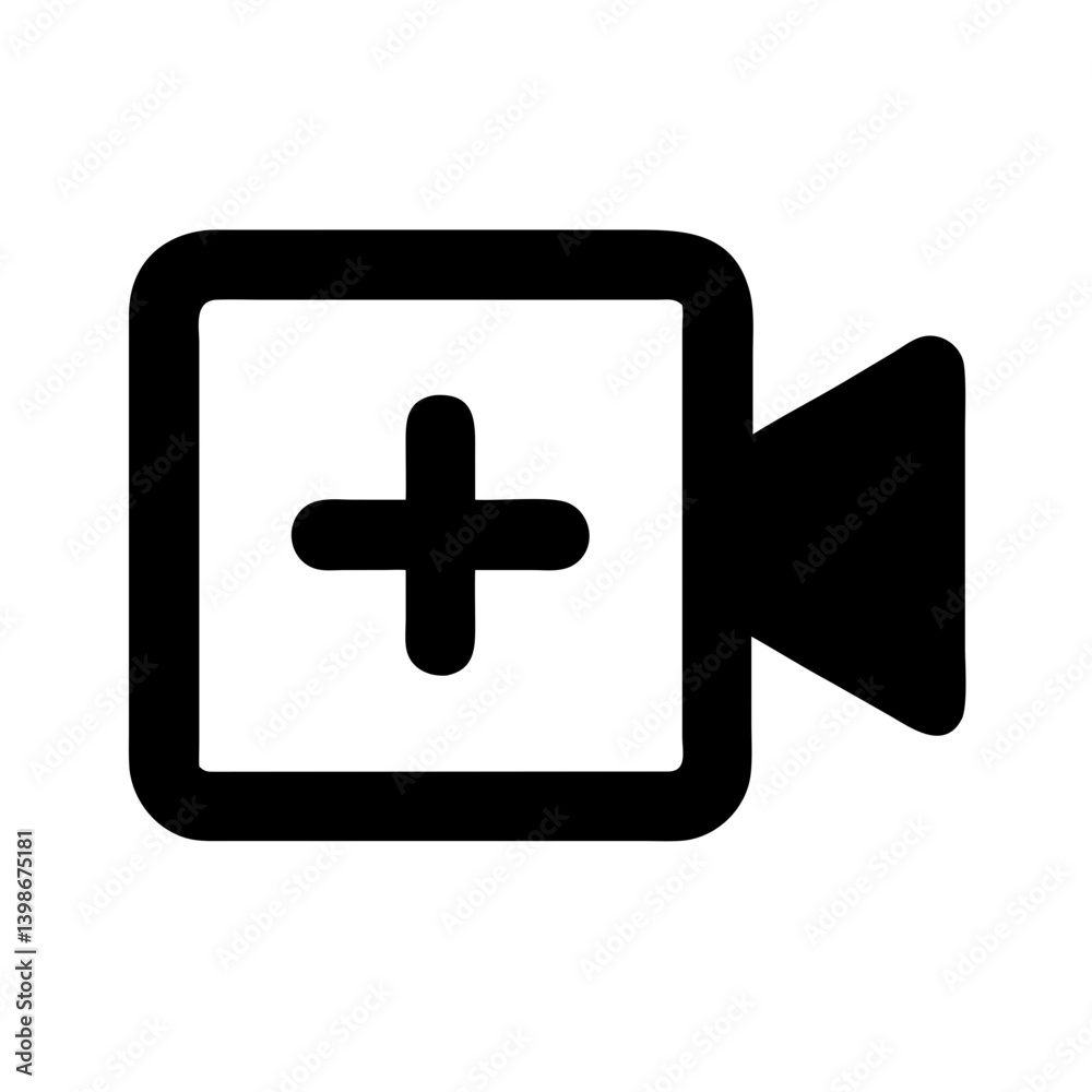 video plus vector flat icon video plus vector flat icon