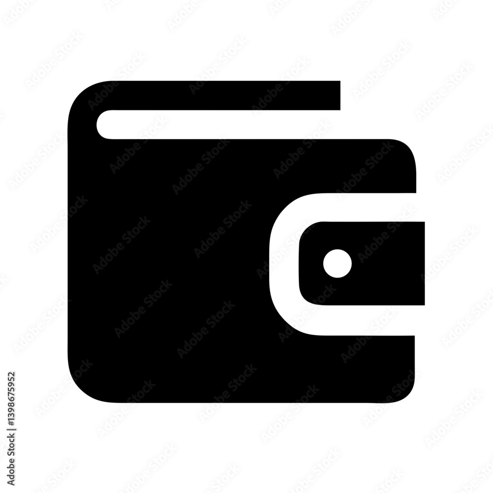 wallet glyph vector flat icon wallet glyph vector flat icon
