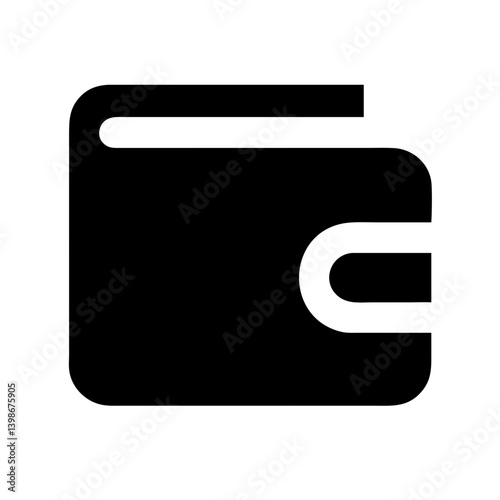 wallet glyph  vector flat icon