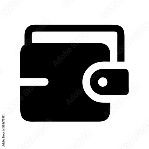 wallet glyph  vector flat icon