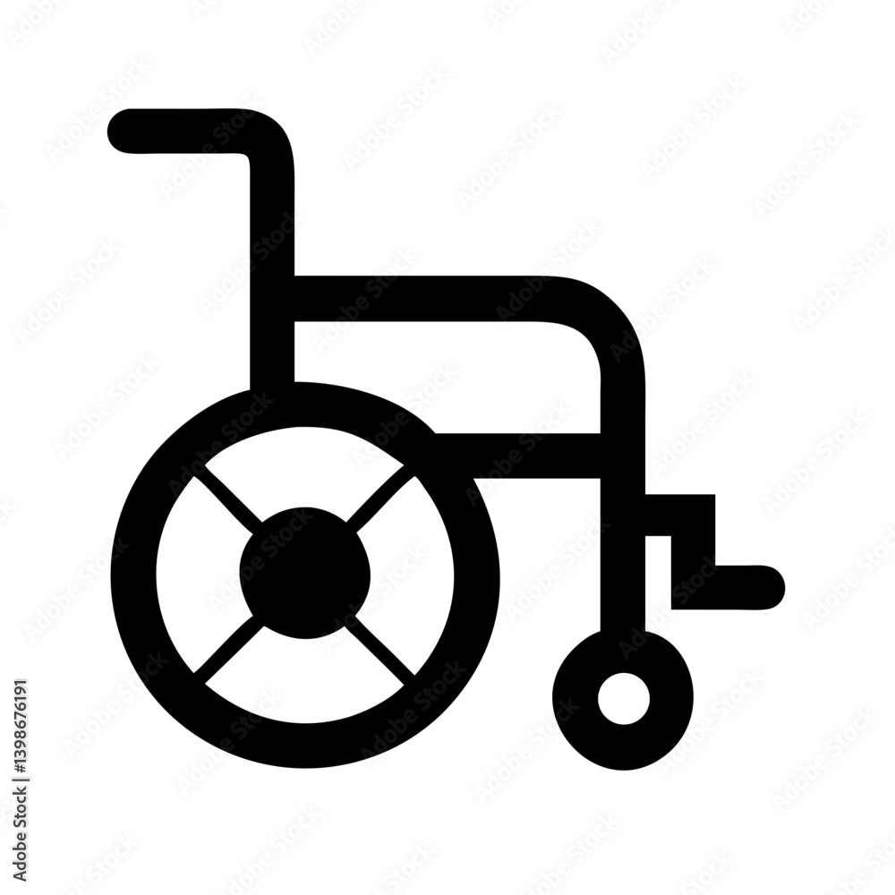 wheelchair  vector flat icon
